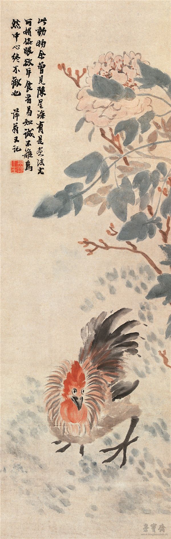 齊白石 花鳥四屏之一 148cm×39.5cm